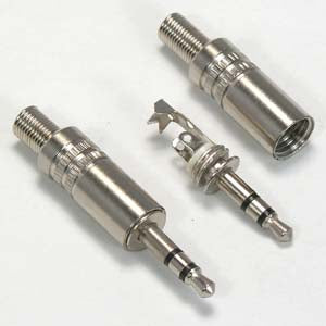 3.5mm Metal Stereo Plug Metal Housing w/Spring Wire Protection 3.5mm Metal Stereo Plug Metal Housing w/Spring Wire Protection